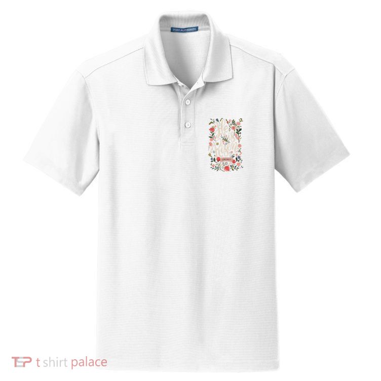 He Is Risen Happy Easter Spring Jesus Christian Wildflower Sweatshirt Dry Zone Grid Polo