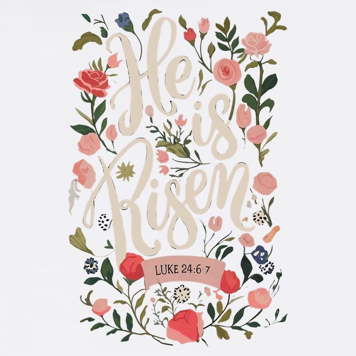 He Is Risen Happy Easter Spring Jesus Christian Wildflower Sweatshirt Tumbler