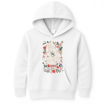 He Is Risen Happy Easter Spring Jesus Christian Wildflower Sweatshirt Kids Hoodie