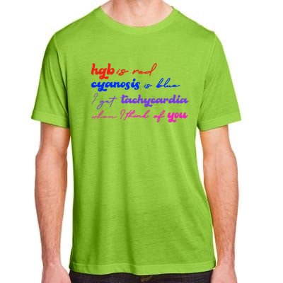 Hgb Is Red Cyanosis Is Blue Cardiac Nurse Valentines Day Bf Gift Adult ChromaSoft Performance T-Shirt