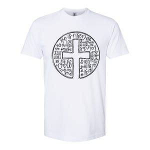 He Is Risen Cross Jesus Religious Easter Day Christians Softstyle CVC T-Shirt