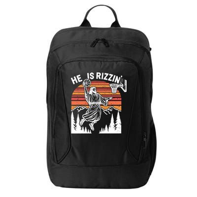 He Is Rizzin Easter Jesus Christian Basketball City Backpack