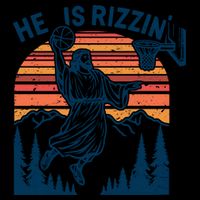 He Is Rizzin Easter Jesus Christian Basketball Mug