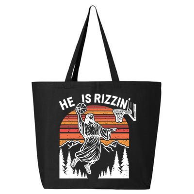 He Is Rizzin Easter Jesus Christian Basketball 25L Jumbo Tote