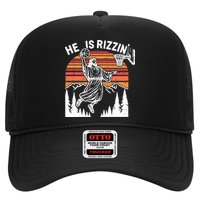 He Is Rizzin Easter Jesus Christian Basketball Trucker Hat