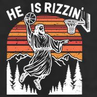 He Is Rizzin Easter Jesus Christian Basketball Trucker Hat