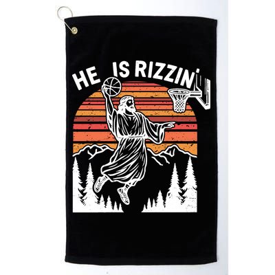 He Is Rizzin Easter Jesus Christian Basketball Golf Towel