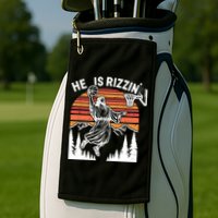 He Is Rizzin Easter Jesus Christian Basketball Golf Towel