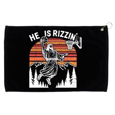 He Is Rizzin Easter Jesus Christian Basketball Grommeted Golf Towel