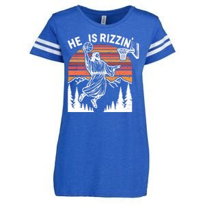 He Is Rizzin Easter Jesus Christian Basketball Enza Ladies Jersey Football T-Shirt