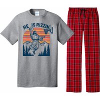 He Is Rizzin Easter Jesus Christian Basketball Pajama Set