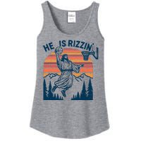 He Is Rizzin Easter Jesus Christian Basketball Ladies Essential Tank