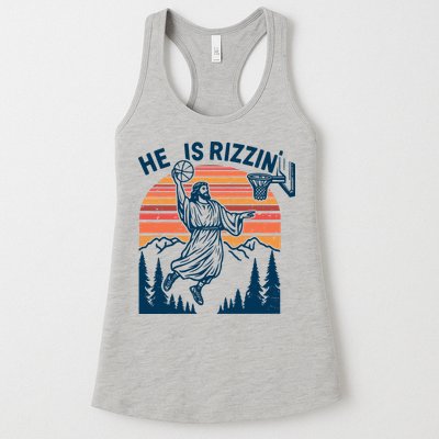 He Is Rizzin Easter Jesus Christian Basketball Womens Tank Top