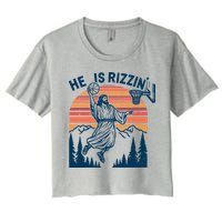 He Is Rizzin Easter Jesus Christian Basketball Crop Top