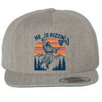 He Is Rizzin Easter Jesus Christian Basketball Wool Snapback Cap