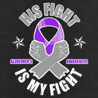 His Fight Is My Fight Alzheimer's Awareness 7 Panel Mesh Trucker Snapback Hat