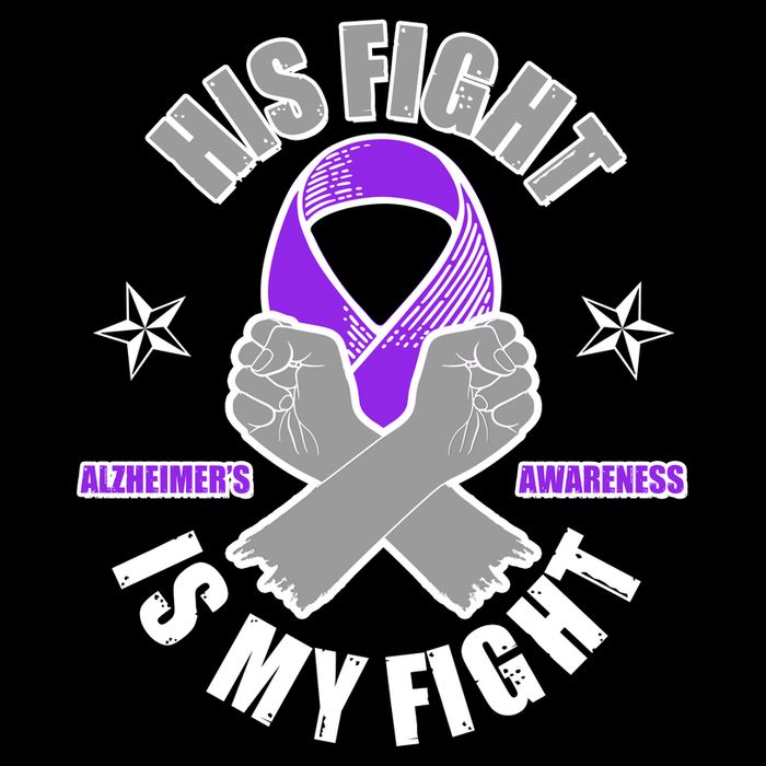 His Fight Is My Fight Alzheimer's Awareness Doggie Tank