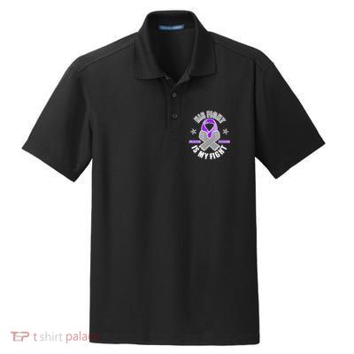 His Fight Is My Fight Alzheimer's Awareness Dry Zone Grid Polo