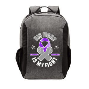 His Fight Is My Fight Alzheimer's Awareness Vector Backpack