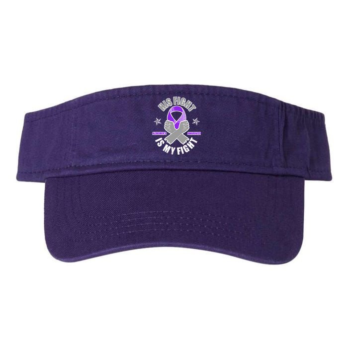 His Fight Is My Fight Alzheimer's Awareness Valucap Bio-Washed Visor