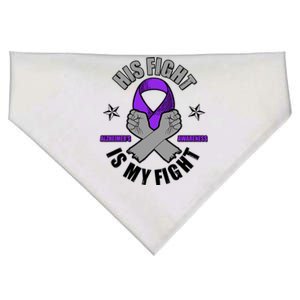 His Fight Is My Fight Alzheimer's Awareness USA-Made Doggie Bandana