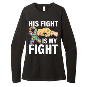 His Fight Is My Fight Autism Awareness Womens CVC Long Sleeve Shirt