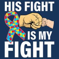 His Fight Is My Fight Autism Awareness Cooling Performance Crew T-Shirt