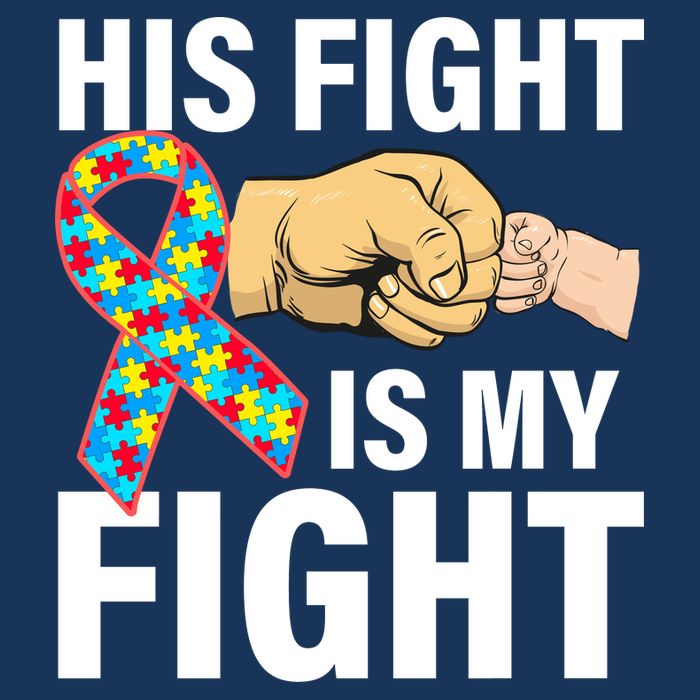 His Fight Is My Fight Autism Awareness Cooling Performance Crew T-Shirt