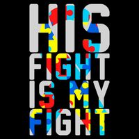 His Fight Is My Fight Autism Awareness Ribbon City Backpack