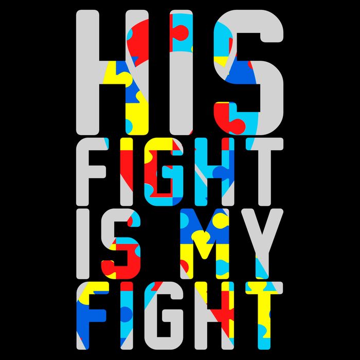 His Fight Is My Fight Autism Awareness Ribbon City Backpack