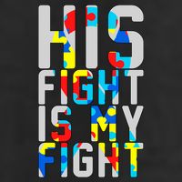 His Fight Is My Fight Autism Awareness Ribbon Adult Drive Performance Visor