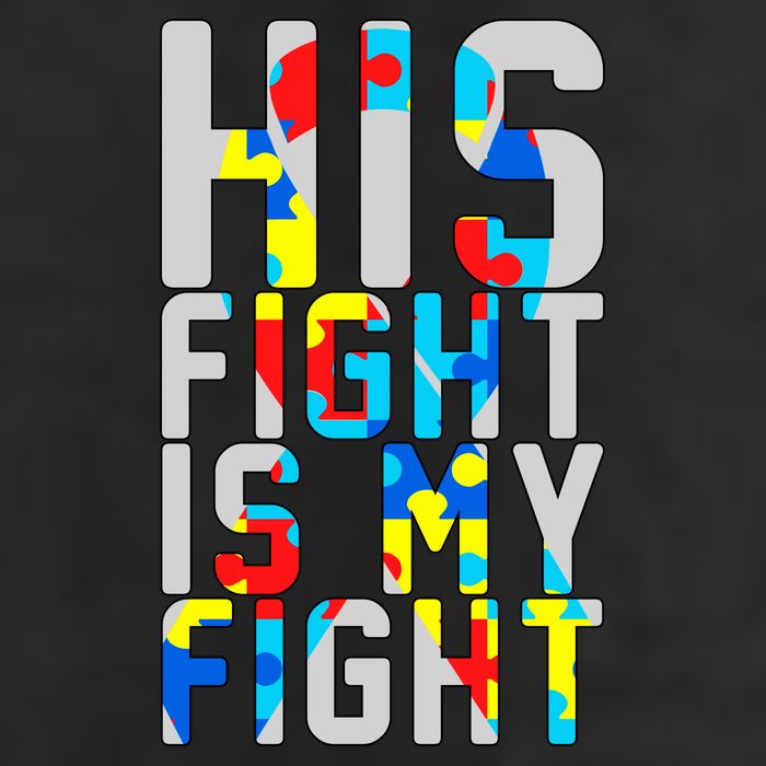 His Fight Is My Fight Autism Awareness Ribbon Adult Drive Performance Visor