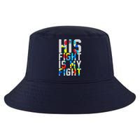 His Fight Is My Fight Autism Awareness Ribbon Cool Comfort Performance Bucket Hat