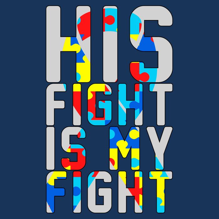 His Fight Is My Fight Autism Awareness Ribbon Cool Comfort Performance Bucket Hat