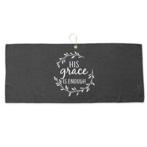 His Grace Is Enough Large Microfiber Waffle Golf Towel