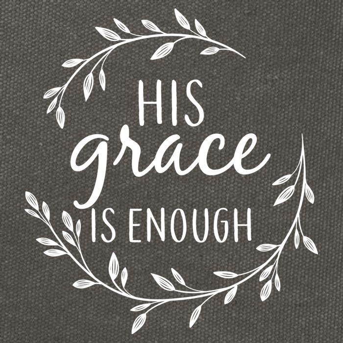 His Grace Is Enough Cotton Canvas Backpack