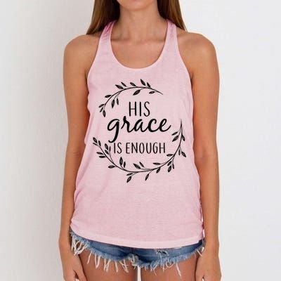 His Grace Is Enough Women's Knotted Racerback Tank