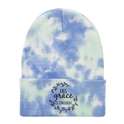 His Grace Is Enough Tie Dye 12in Knit Beanie