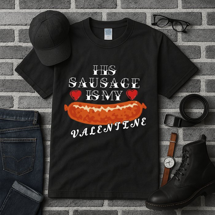HIs Sausage Is My Valentine Dirty Offensive  Tall T-Shirt