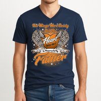 His Wings Were Ready But My Heart Was Not In Memory of My Father V-Neck T-Shirt