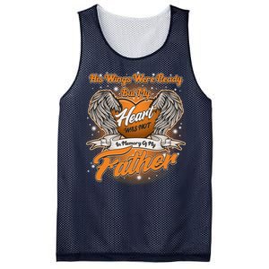 His Wings Were Ready But My Heart Was Not In Memory of My Father Mesh Reversible Basketball Jersey Tank