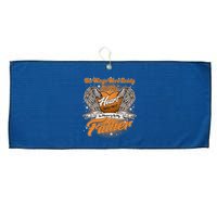 His Wings Were Ready But My Heart Was Not In Memory of My Father Large Microfiber Waffle Golf Towel