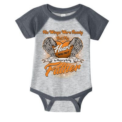 His Wings Were Ready But My Heart Was Not In Memory of My Father Infant Baby Jersey Bodysuit