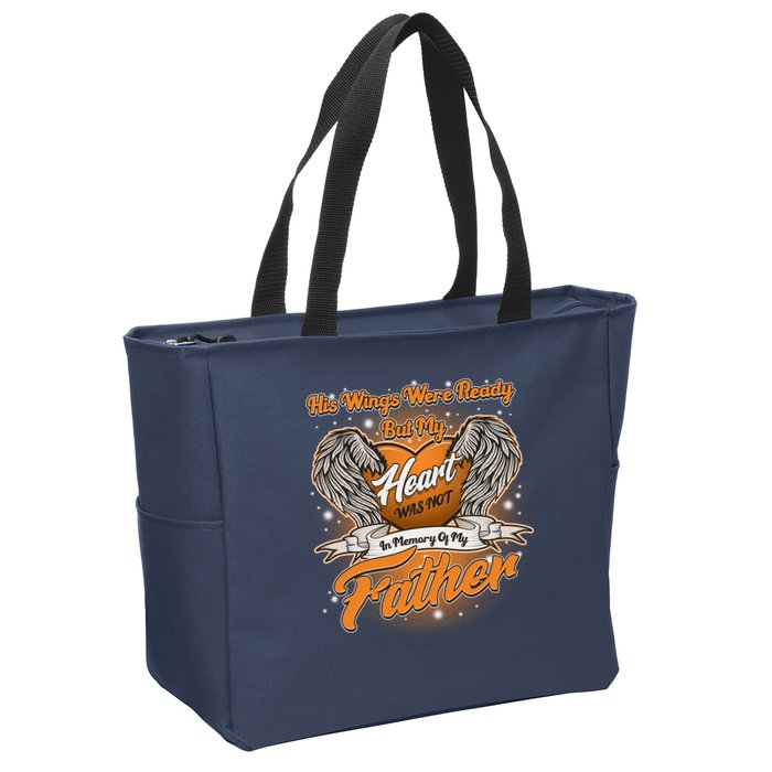 His Wings Were Ready But My Heart Was Not In Memory of My Father Zip Tote Bag