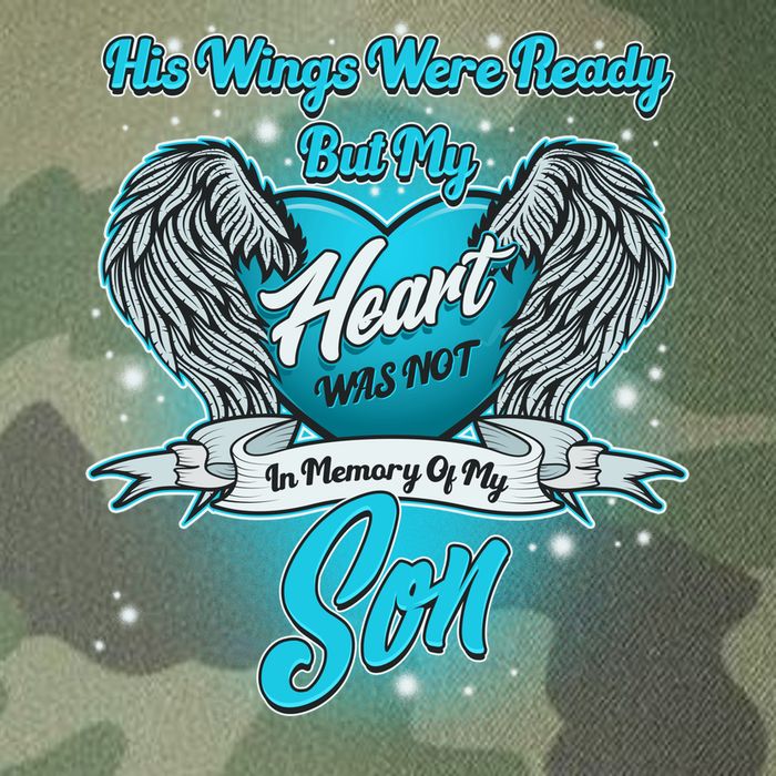 His Wings Were Ready But My Heart Was Not In Memory of My Son Legacy Tie Dye Trucker Hat