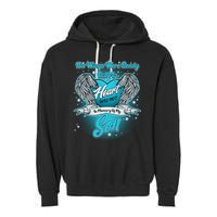 His Wings Were Ready But My Heart Was Not In Memory of My Son Garment-Dyed Fleece Hoodie