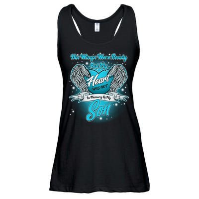 His Wings Were Ready But My Heart Was Not In Memory of My Son Ladies Essential Flowy Tank