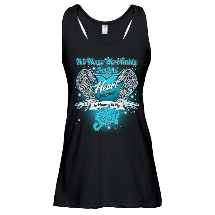His Wings Were Ready But My Heart Was Not In Memory of My Son Ladies Essential Flowy Tank