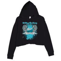 His Wings Were Ready But My Heart Was Not In Memory of My Son Crop Fleece Hoodie
