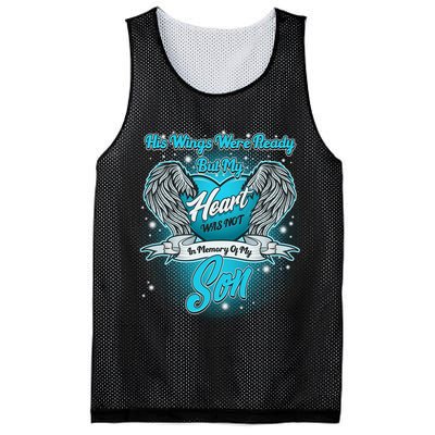 His Wings Were Ready But My Heart Was Not In Memory of My Son Mesh Reversible Basketball Jersey Tank